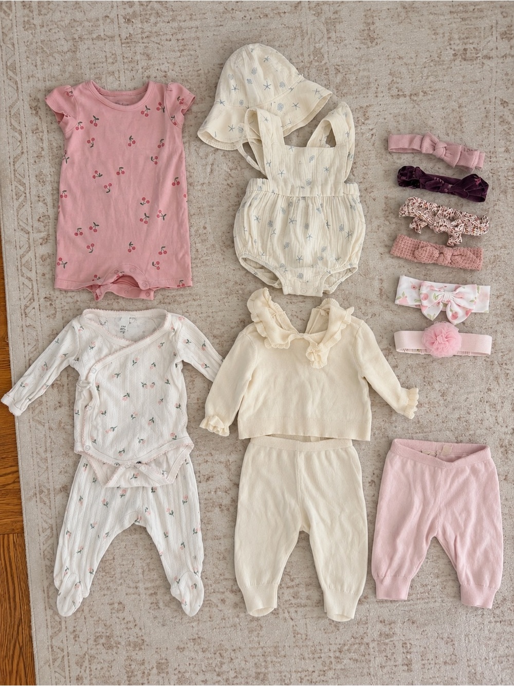 Baby Girl Clothes Lot 0–3 Months – New & Like New